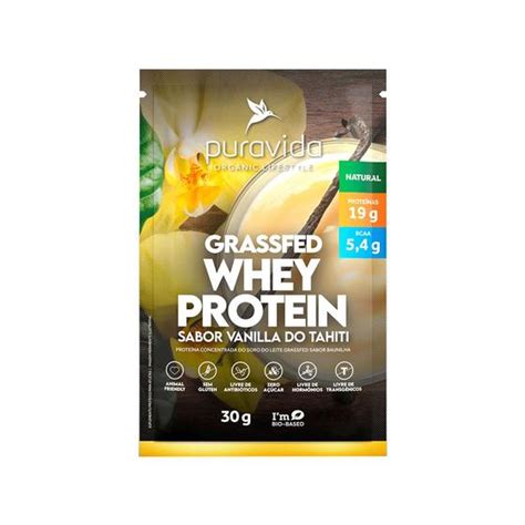 Whey Protein Grasfed Sabor Vanilla Do Tahiti 30 G Pura Vida Massa