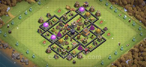 Farming Base Th8 Max Levels With Link Anti Everything Town Hall Level 8 Base Copy Clash Of