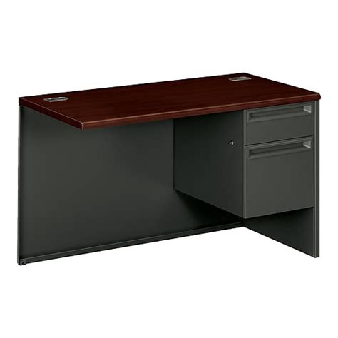 Hon 38000 48 Desk Return Mahoganycharcoal H38215rns Staples