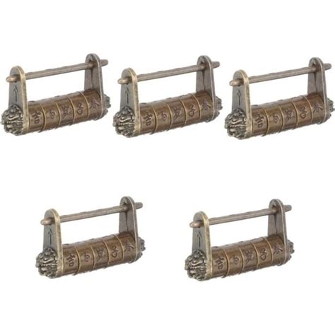 5 Pièces Antique Serrure À Combinaison Antique Cadenas Serrure Chinoise