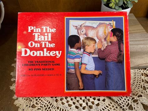 Vintage Pin The Tail On The Donkey Game In Original Box Retro Etsy