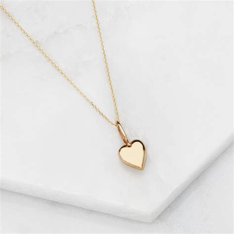 Gold Heart Pendant Necklace – Lily & Roo