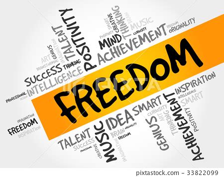 Freedom Word Cloud Collage Stock Illustration Pixta