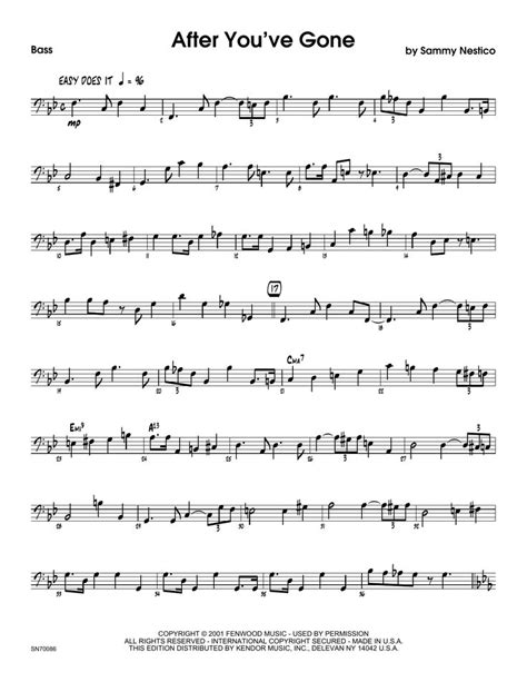 Sheet Music With The Words After You Ve Gone