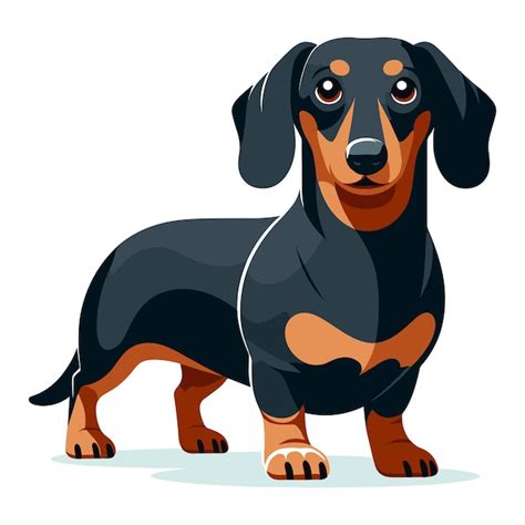 Premium Vector Cute Adorable Dachshund Dog Cartoon Character Vector