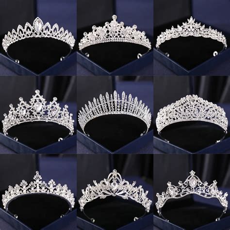 Silber Farbe Crysta Kronen Und Tiaras Barock Vintage Crown Tiara F R