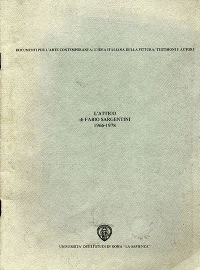 Artecontemporanea L Attico Di Fabio Sargentini 1966 1978