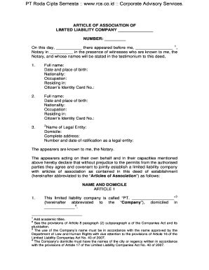 Fillable Online Rcs Co Standard Deed For Limited Liability Companies