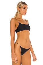 JADE SWIM Micro Muse Scoop Bikini Top In Black REVOLVE