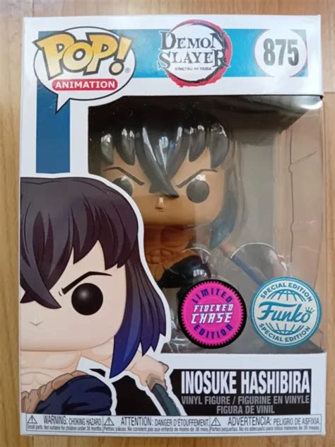 FUNKO POP DEMON Slayer Inosuke Hashibira 875 Limited Flocked Chase