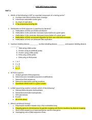 MCB 2050 W18 Midterm Docx MCB 2050 Practice Midterm PART A 1 Which