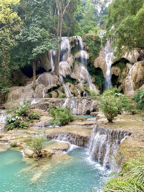 Kuang Si Waterfalls Laos Online Puzzle