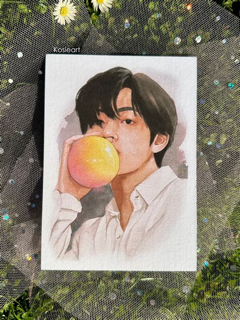 Bts Kim Taehyung V For Vogue Watercolour Fine Art Print Poster A A