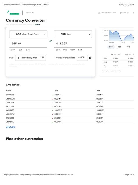 Currency Converter - Foreign Exchange Rates - OANDA | PDF | Exchange Rate | Currency