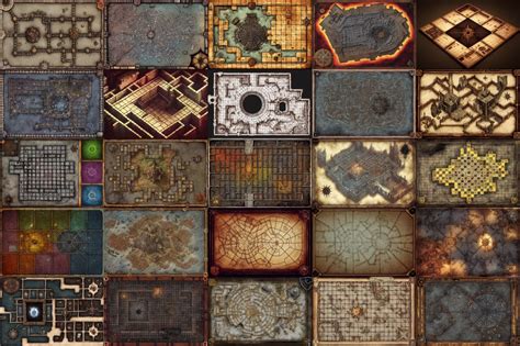 Dungeon Maps Pack (100 images) | GameDev Market