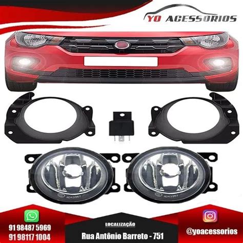 Kit Farol De Milha Mobi 2020 2021 Modelo Original Carros Vans E