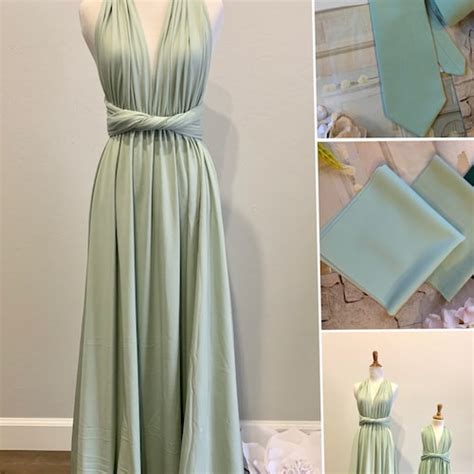 Sage Green Bridesmaid Dress Infinity Dress Convertible Etsy