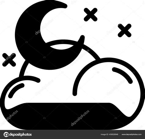 Vector Illustration Moon Night Sky Stock Vector Image By ©xcaped 459526946