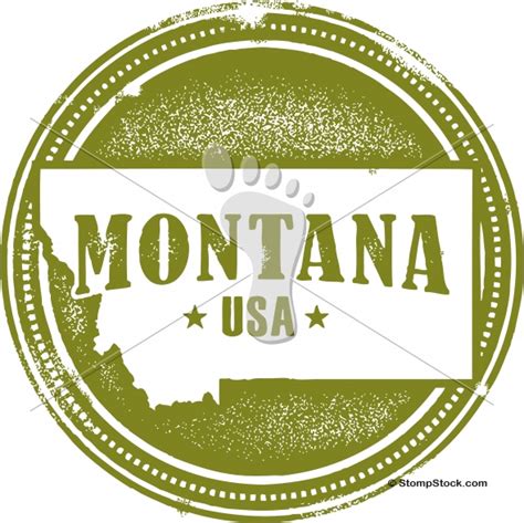 Vintage Montana Usa State Stamp Seal Stompstock Royalty Free Stock