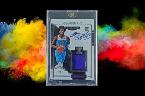 De Aaron Fox Rookie Patch Autograph Elegance Panini Impeccable Nba