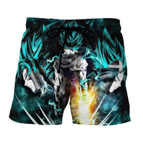 Dragon Ball Vegito Super Saiyan Power Up Potara Fusion Design Shorts