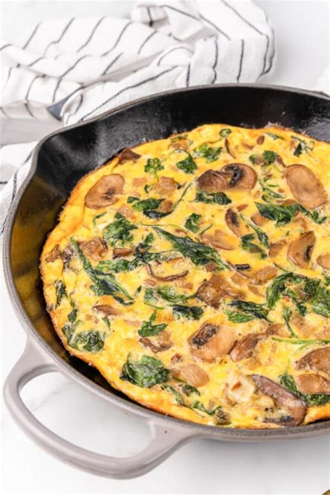 Spinach Mushroom Frittata Oh My Veggies