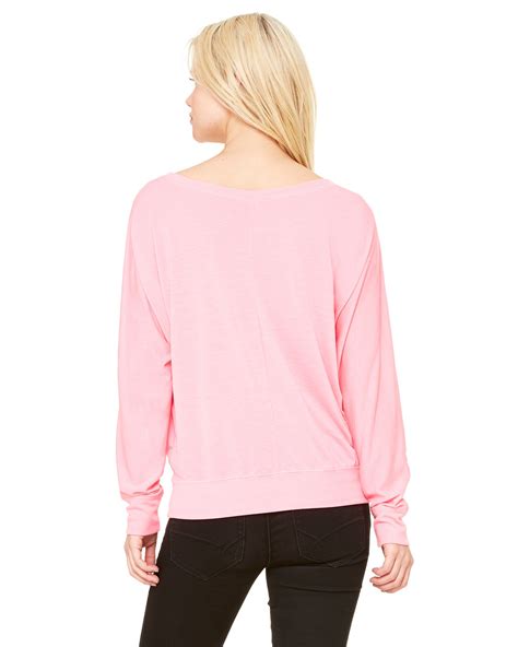 Bella Canvas 8850 Bella Canvas Womens Flowy Long Sleeve Off Shoulder