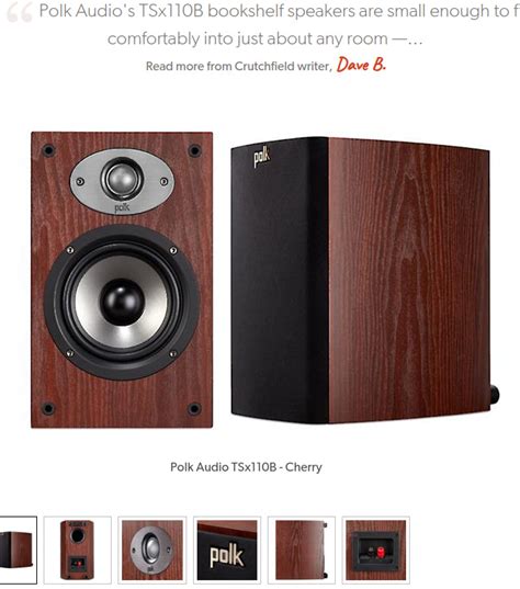 Polk Audio Tsx B Bookshelf Speakers In Rare Cherry Finish For Sale