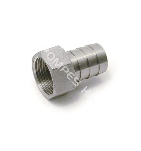 Raccord cannelé à écrou tournant inox 316L