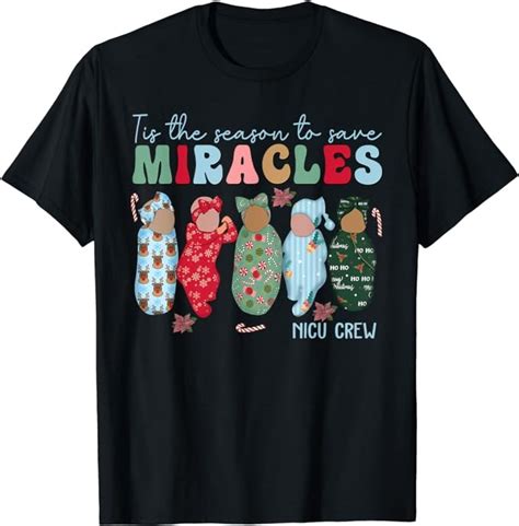 Tis The Season To Save Miracles Nicu Crew Nurse Christmas T Shirt Png