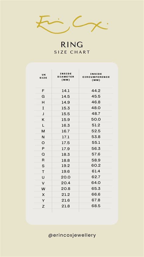 Actual Ring Size Chart How To Measure Ring Size Guidance 44 Off