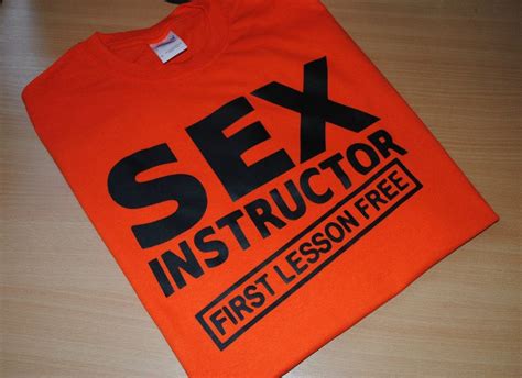 Sex Instructor First Lesson Free Cool Funny T Shirt Tee Top Etsy