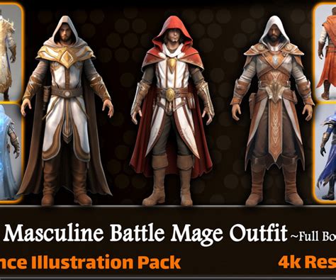 ArtStation - 200 Masculine Battle Mage Outfit Reference Pack | 4K | v ...