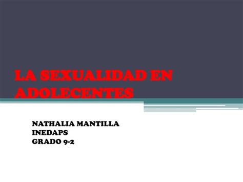 La Sexualidad En Adolecentes Ppt