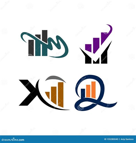 Accounting Tax Financial Business Logo Design Set Template Vector Stock