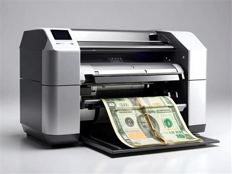 Premium Photo Money Printer For The Financial Concepts Of Money