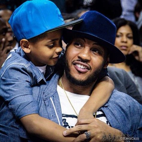 Carmelo Anthony And Son Kiyan Celebrity Kids Celebrity Dads Fathers