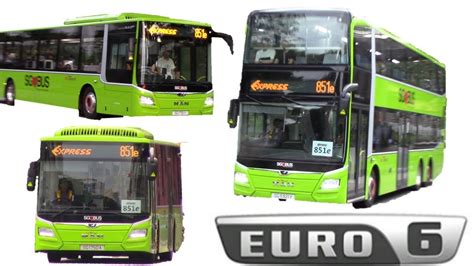 SBST Brand New Euro 6 Buses On Service 851e MAN NL323F A22 ND323F A95