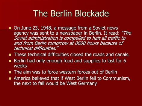 PPT - The Berlin Blockade PowerPoint Presentation, free download - ID:5392449