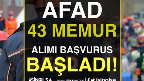 Başvuru Başladı AFAD 43 Memur Alımı 2023 Yılı Yönetim Uzman