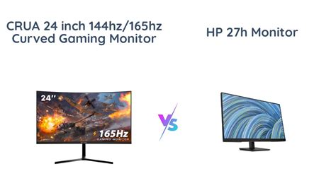 Hp 27h Vs Crua 24 Curved Gaming Monitor Which Is The Best Youtube