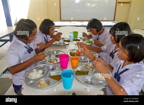 Thai elementary school students eat lunch on the island of Ko Samui Stock Photo: 49866108 - Alamy