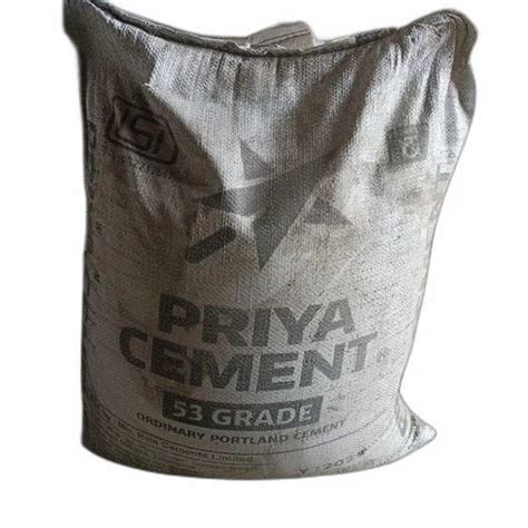 Grey Grade Priya Opc Cement Packaging Size Kg At Rs Bag In