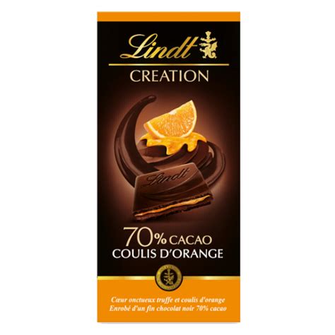 Lindt CREATION Noir 70 Coulis Orange 150g Kr Qufa Quick