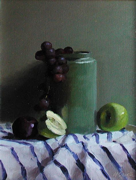 Green Vase With Fruit By Murray Smith Gearygallery