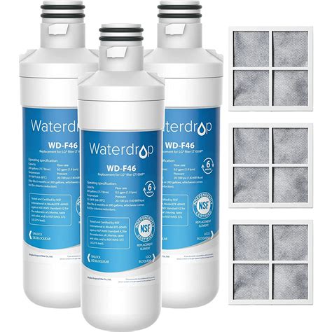 Waterdrop Lt Pc Refrigerator Water Air Filter Pack Replacement