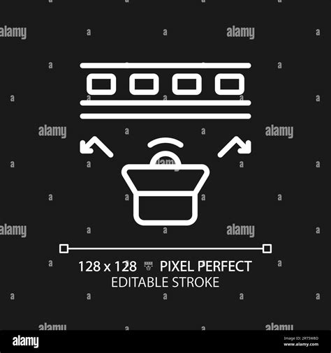 Customizable Resilient Sound Channel White Thin Linear Icon Stock