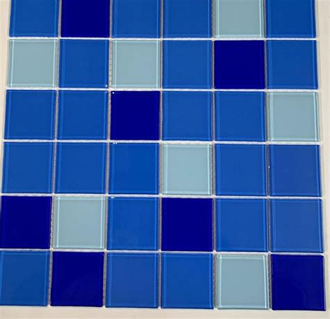 Blue Glass Mosaic Swimming Pool Tiles Mosaic Tiles Large Inch X