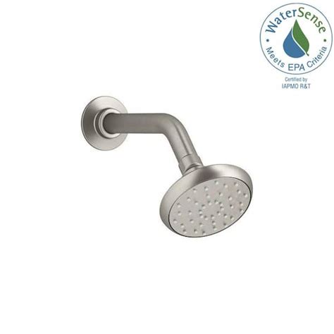 Kohler Awaken 1 Spray Patterns 35625 In Wall Mount Fixed Shower Head In Vibrant Brushed Nickel