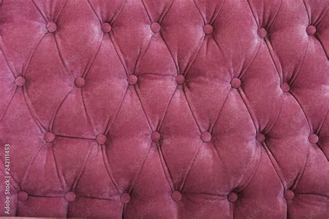 Red Sofa Texture Seamless Pattern Pink Fabric Sofa Texture Stock Photo